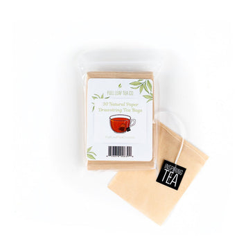 Natural Paper Drawstring Tea Bags - Accessories - Full Leaf Tea Company