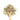 Wooden spoon of Organic Mullein on a white background.