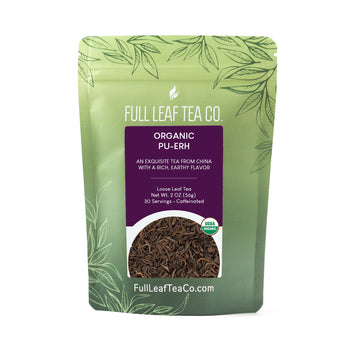 2oz bag of Organic Pu-Erh by Full Leaf Tea Company