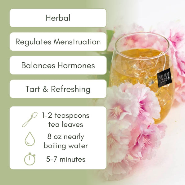 An Infographic description for Organic Cycle Support Tea.