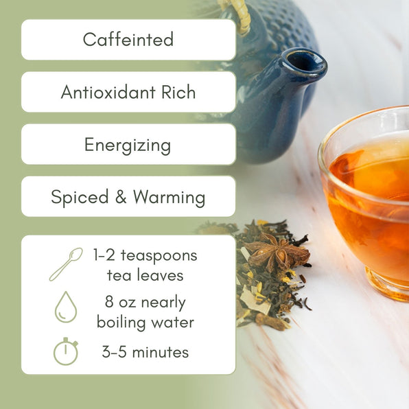 An Infographic description for Organic Thai Tea.
