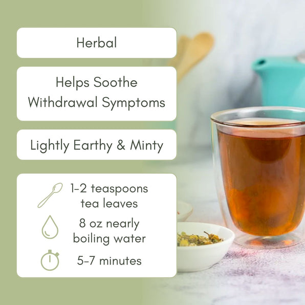 An Infographic description for Organic Fresh Start Tea.