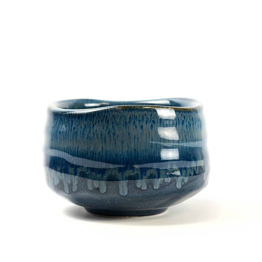 Blue Decorative Matcha Bowl - Accessories - Full Leaf Tea Company