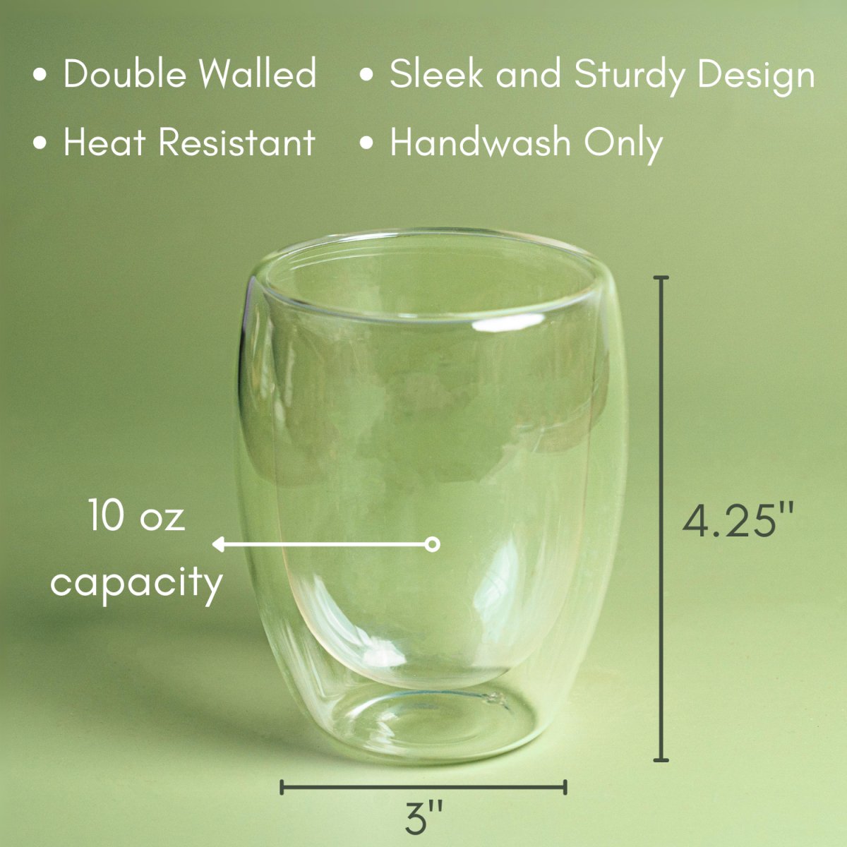 Double Walled Glass Teacup - Accessories - Full Leaf Tea Company