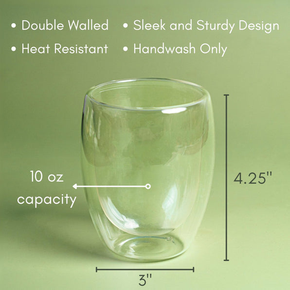 Double Walled Glass Teacup - Accessories - Full Leaf Tea Company