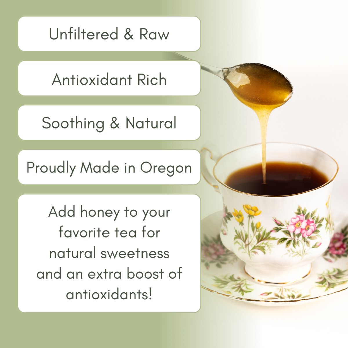 Raw Unfiltered Honey - Matcha - Full Leaf Tea Company