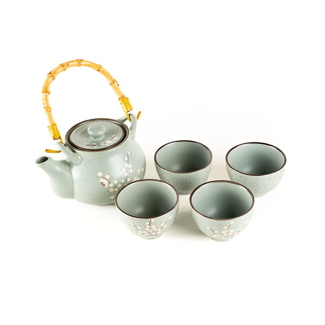 Jade Blossom Ceramic Tea Set - Accessories - Full Leaf Tea Company