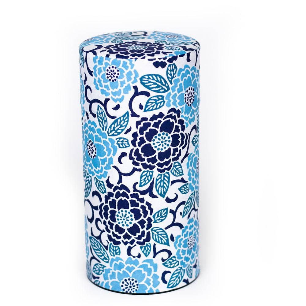 Japanese Tea Canister - Blue Blossoms - Accessories - Full Leaf Tea Company