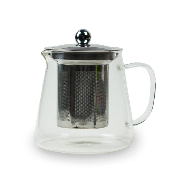 A Full Leaf Glass Infuser Teapot.