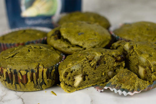 Vegan Matcha Banana Walnut Muffins - Full Leaf Tea Company