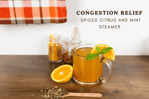 congestion mint citrus steamer in a mug 