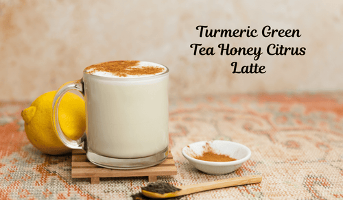 Turmeric Green Tea Honey Citrus Latte - Dairy Free Recipe - Full Leaf Tea Company