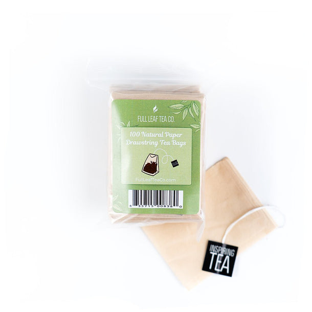 Natural Paper Drawstring Tea Bags - Accessories - Full Leaf Tea Company
