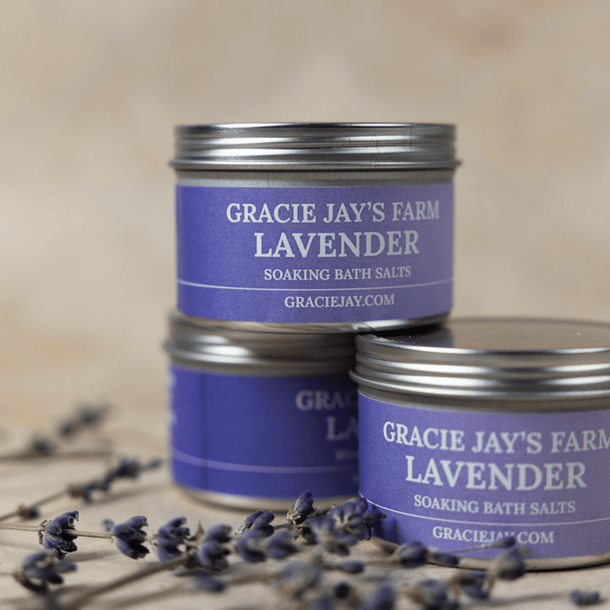 Lavender Soaking Salts - Gracie Jay's - Full Leaf Tea Company
