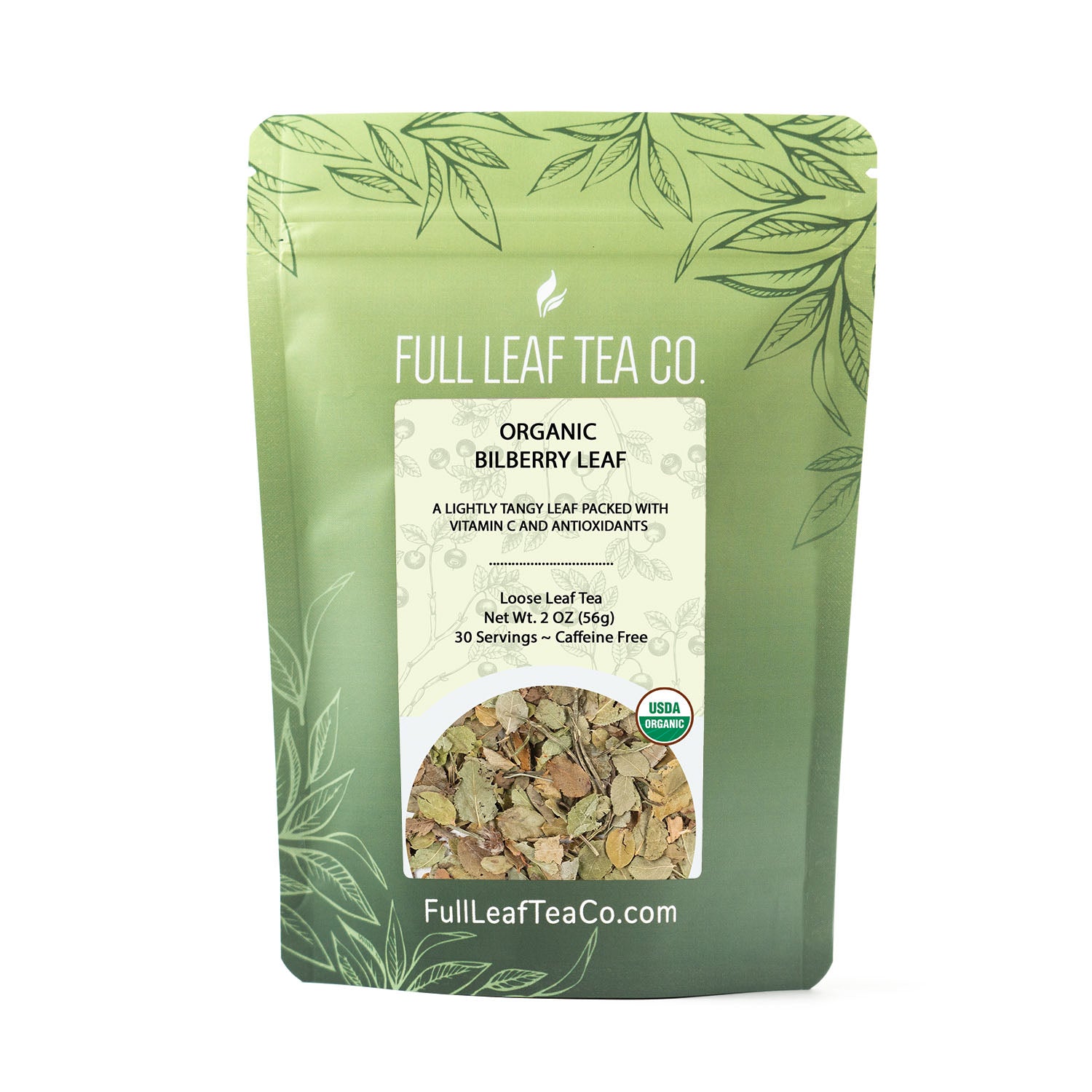 Organic Bilberry Leaf - Loose Leaf Tea - Full Leaf Tea Company