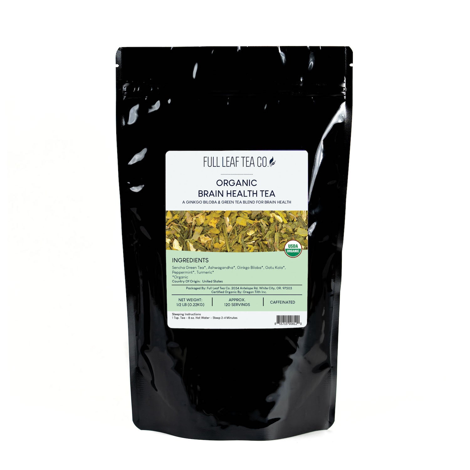 Organic Brain Health Tea - Loose Leaf, Herbal | Full Leaf Tea Company