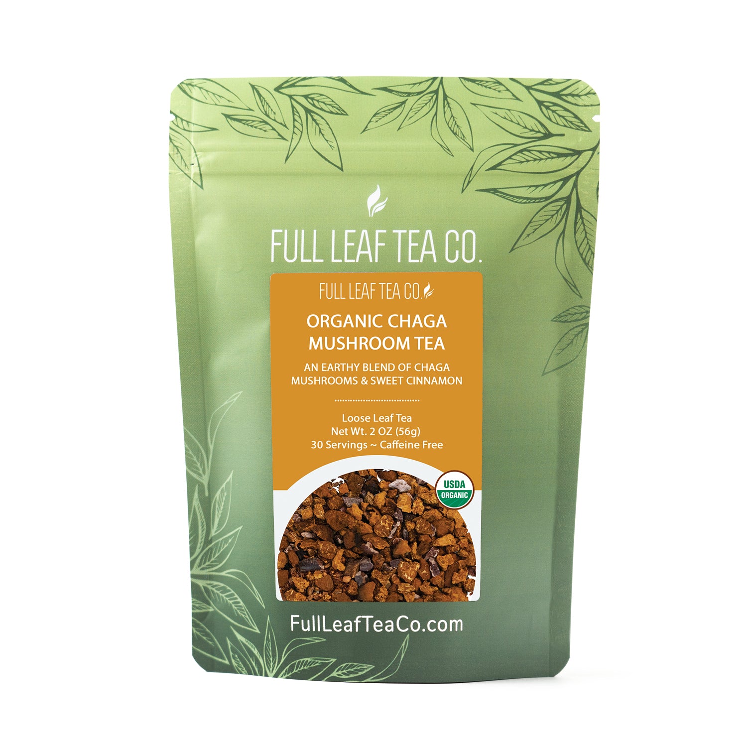 Organic Chaga Mushroom Tea - Fresh Herbal Loose Leaf Tea | Full Leaf ...