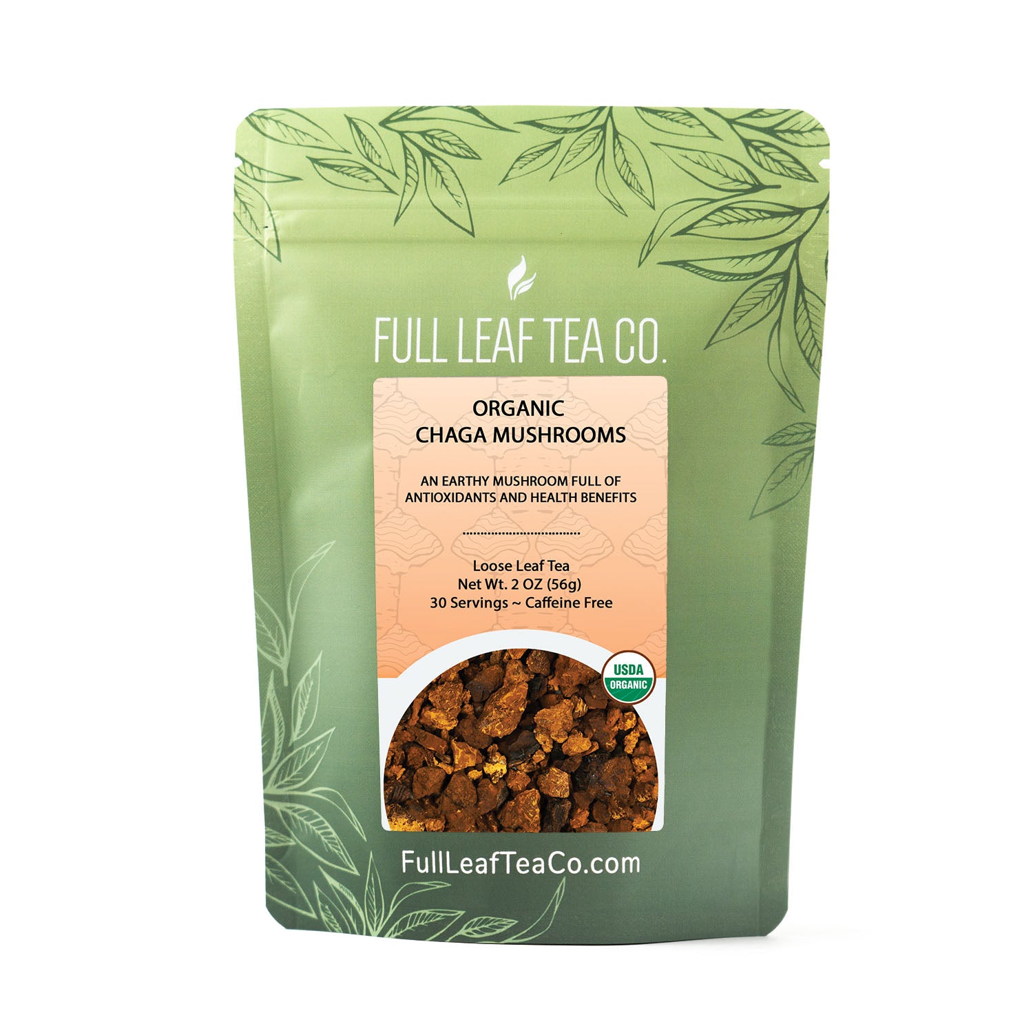 Organic Chaga Mushroom - Loose Leaf Tea - Full Leaf Tea Company