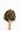 Wooden spoon filled with dried comfrey leaf on a white background