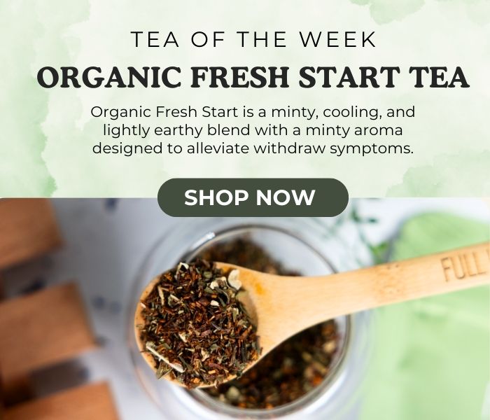 tea of the week organic fresh start tea banner
