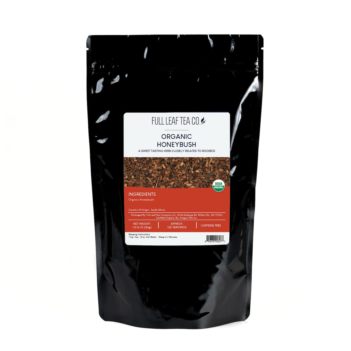 Organic Honeybush - Loose Leaf Tea - Full Leaf Tea Company - 1/2 lb Bulk Bag (approx. 120 servings)