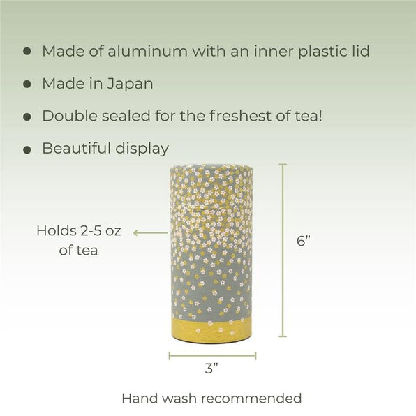 Japanese Tea Canister - Cherry Blossoms - Accessories - Full Leaf Tea Company