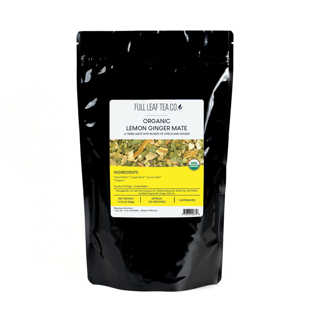 Organic Lemon Ginger Mate - Yerba Mate - Full Leaf Tea Company