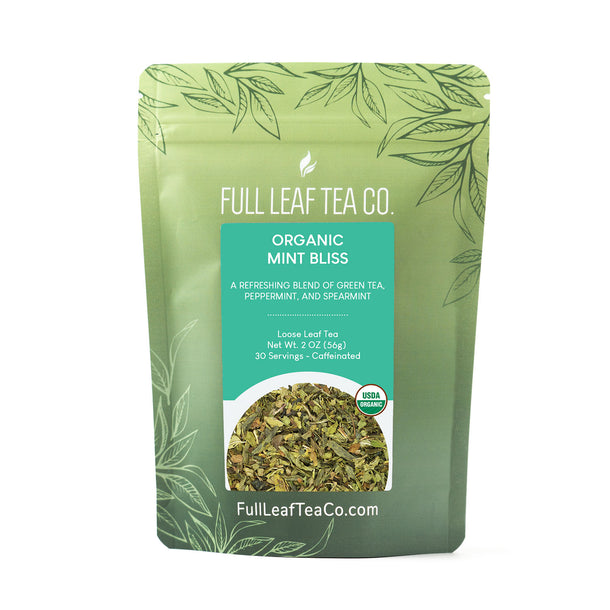 Organic Mint Bliss - Loose Leaf Tea - Full Leaf Tea Company - 1/2 lb Bulk Bag (approx. 120 servings)