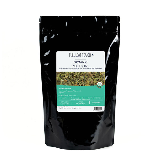 Organic Mint Bliss - Loose Leaf Tea - Full Leaf Tea Company - 2 oz Bag (approx. 30 servings)