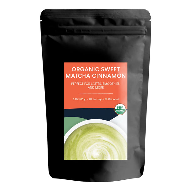 Organic Sweet Matcha Cinnamon - Matcha - Full Leaf Tea Company - 1lb Bulk Bag (approx. 110 servings) Best Value!