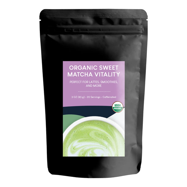 Organic Sweet Matcha Vitality - Matcha - Full Leaf Tea Company - 8 oz Bag (approx. 55 servings)