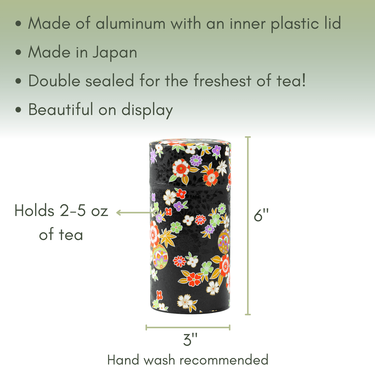 Japanese Tea Canister - Ornamental Bloom - Accessories - Full Leaf Tea Company