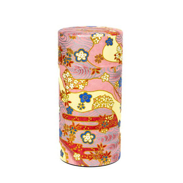 Japanese Tea Canister - Pink Floral - Accessories - Full Leaf Tea Company