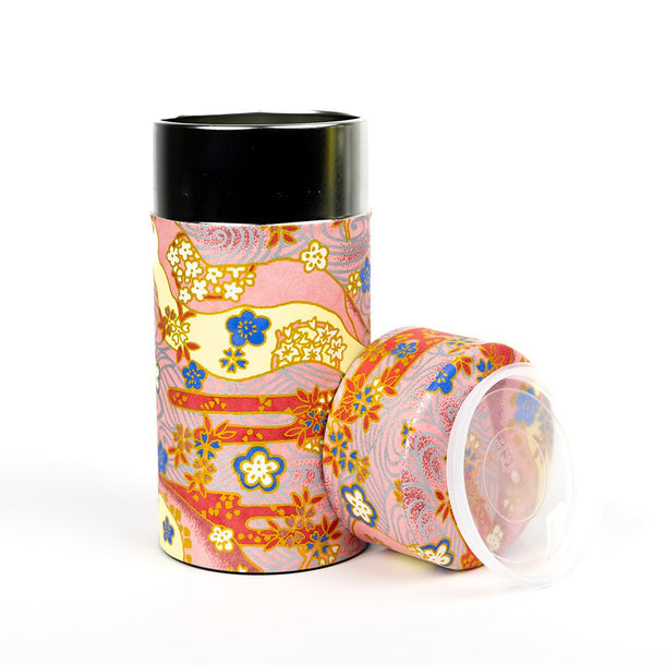 Japanese Tea Canister - Pink Floral - Accessories - Full Leaf Tea Company