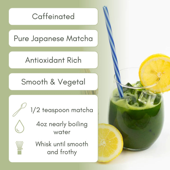 Premium Matcha - Matcha - Full Leaf Tea Company - Instructions to Steep, On Page