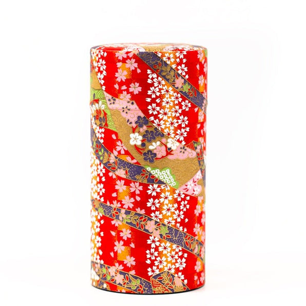 Japanese Tea Canister - Red and Gold - Accessories - Full Leaf Tea Company