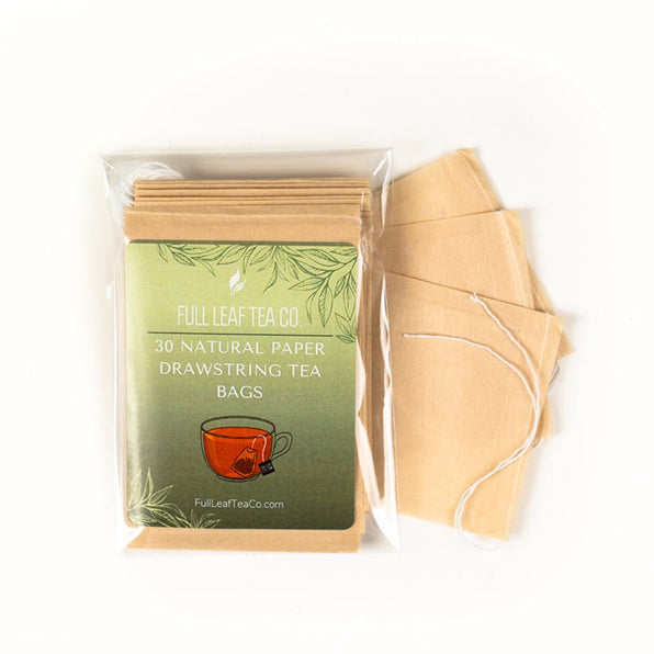 Natural Paper Drawstring Tea Bags - Accessories - Full Leaf Tea Company