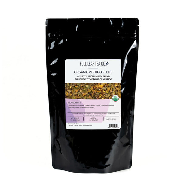 Organic Vertigo Relief - Loose Leaf Tea - Full Leaf Tea Company - 1/2 lb Bulk Bag (approx. 120 servings)