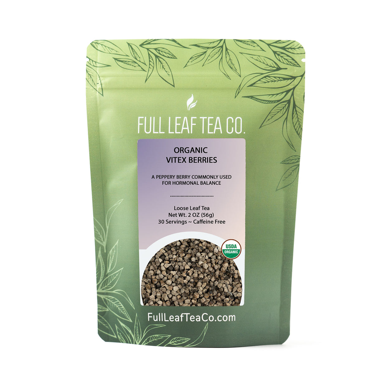 Organic Vitex Berries - Loose Leaf Tea - Full Leaf Tea Company - 1/2 lb Bulk Bag (approx. 120 servings)