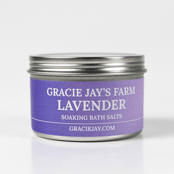 4 oz. Lavender Soaking Salts - Gracie Jay's - Full Leaf Tea Company