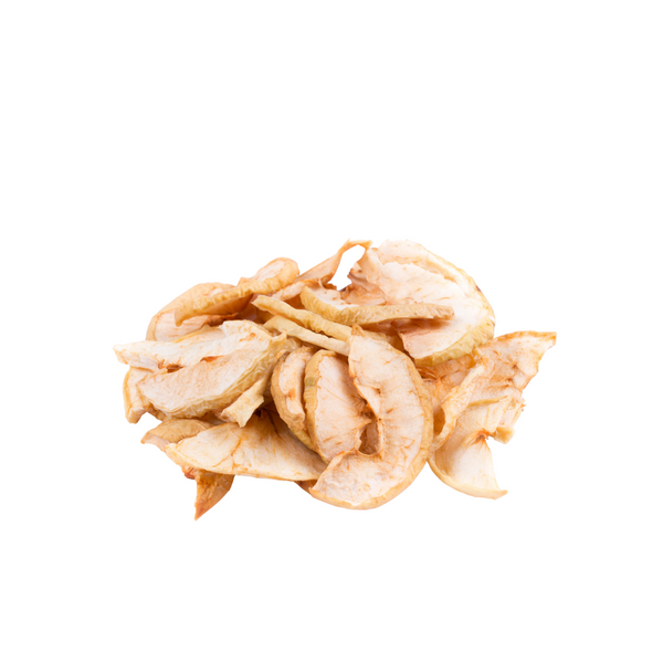Dried apples on a white background