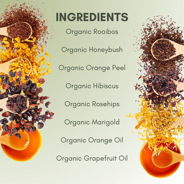 Organic Blood Orange Rooibos - Loose Leaf Tea - Full Leaf Tea Company - 1/2 lb Bulk Bag (approx. 120 servings)