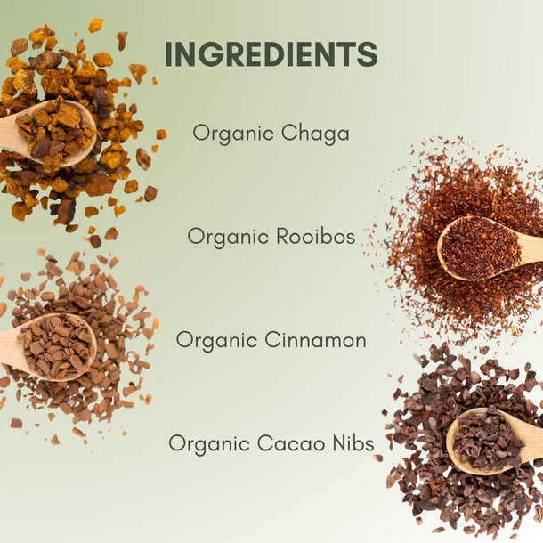Organic Chaga Mushroom Tea - Loose Leaf Tea - Full Leaf Tea Company - Ingredients on Page