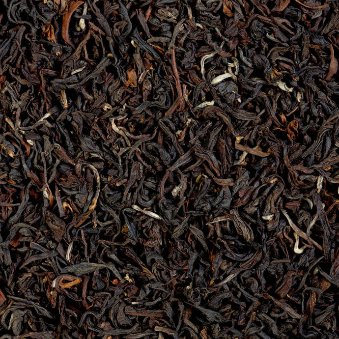 Close-up of darjeeling tea leaves
