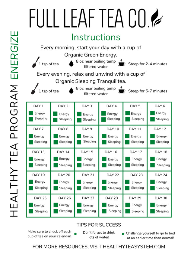 Tea Program Collection Program Card