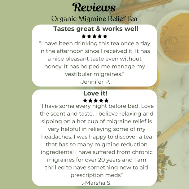 Organic Migraine Relief Tea - Loose Leaf Tea - Full Leaf Tea Company