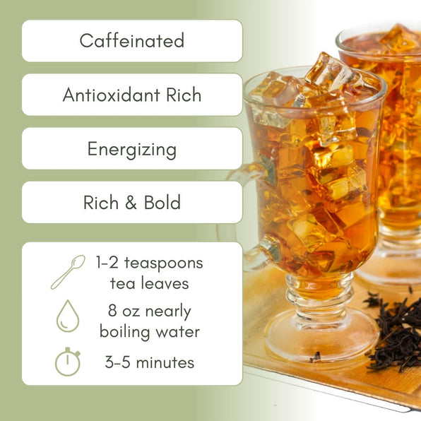 Organic Royal Blend - Loose Leaf Tea - Full Leaf Tea Company - Instructions to Steep, Listed on Page