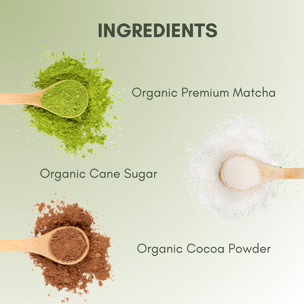 Organic Sweet Matcha Cocoa - Matcha - Full Leaf Tea Company - Ingredients, Listed on Page