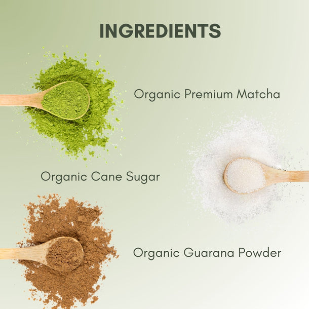 Organic Sweet Matcha Energy - Matcha - Full Leaf Tea Company - Ingredients Listed on Page