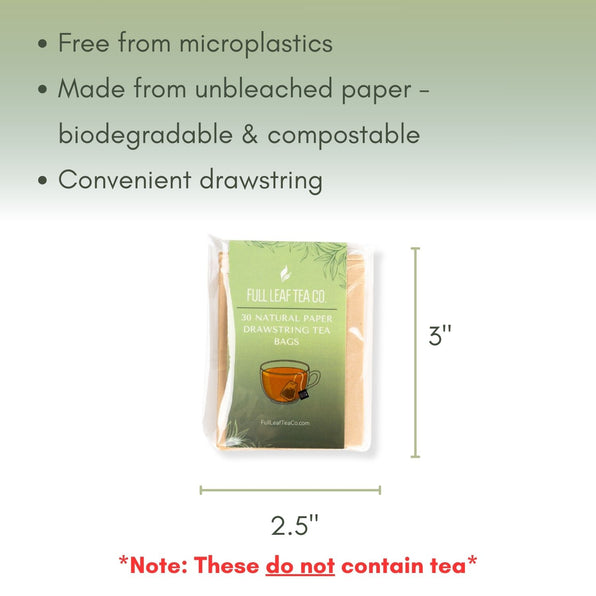 Natural Paper Drawstring Tea Bags